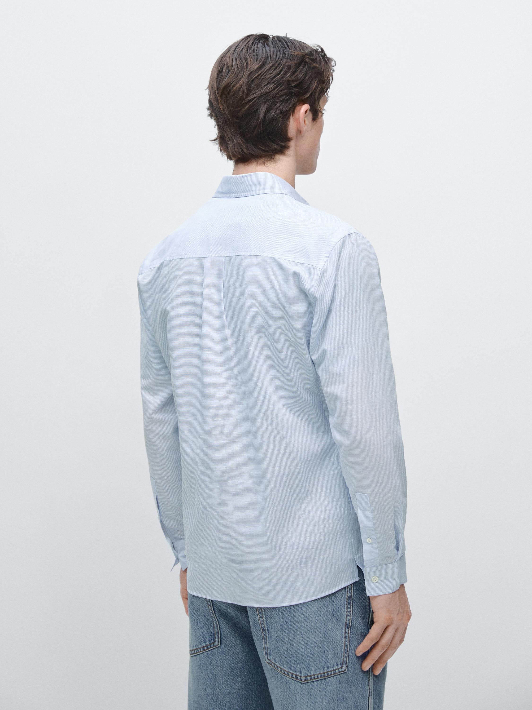 Chemise regular fit en lin